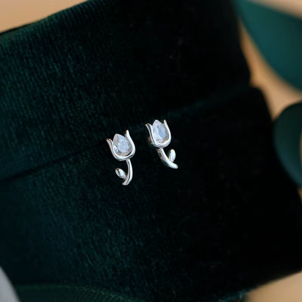 OPAL TULIP EARRINGS (PAIR)