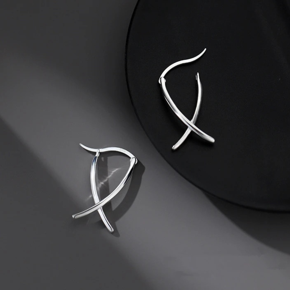 CROSS LINE EARRINGS