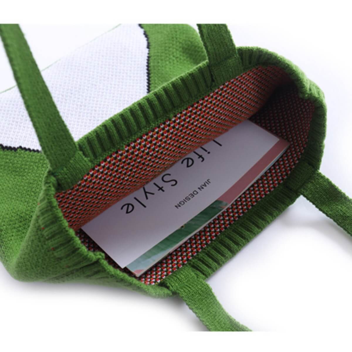 CUTE KNIT ANIMAL TOTE BAG