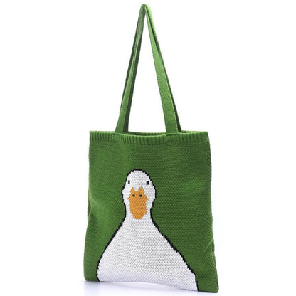 CUTE KNIT ANIMAL TOTE BAG