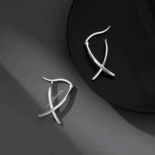 CROSS LINE EARRINGS