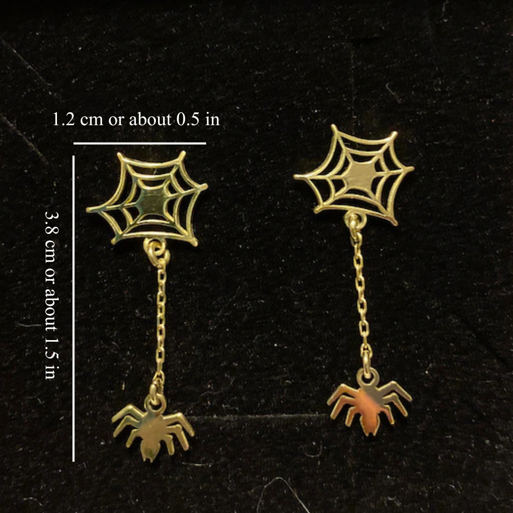 SPIDER WEB EARRINGS (PAIR)